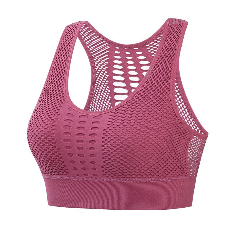 Women Sports Bra – Sexy Breathable Mesh Gym Top Fitness Wear