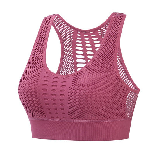 Women Sports Bra – Sexy Breathable Mesh Gym Top Fitness Wear