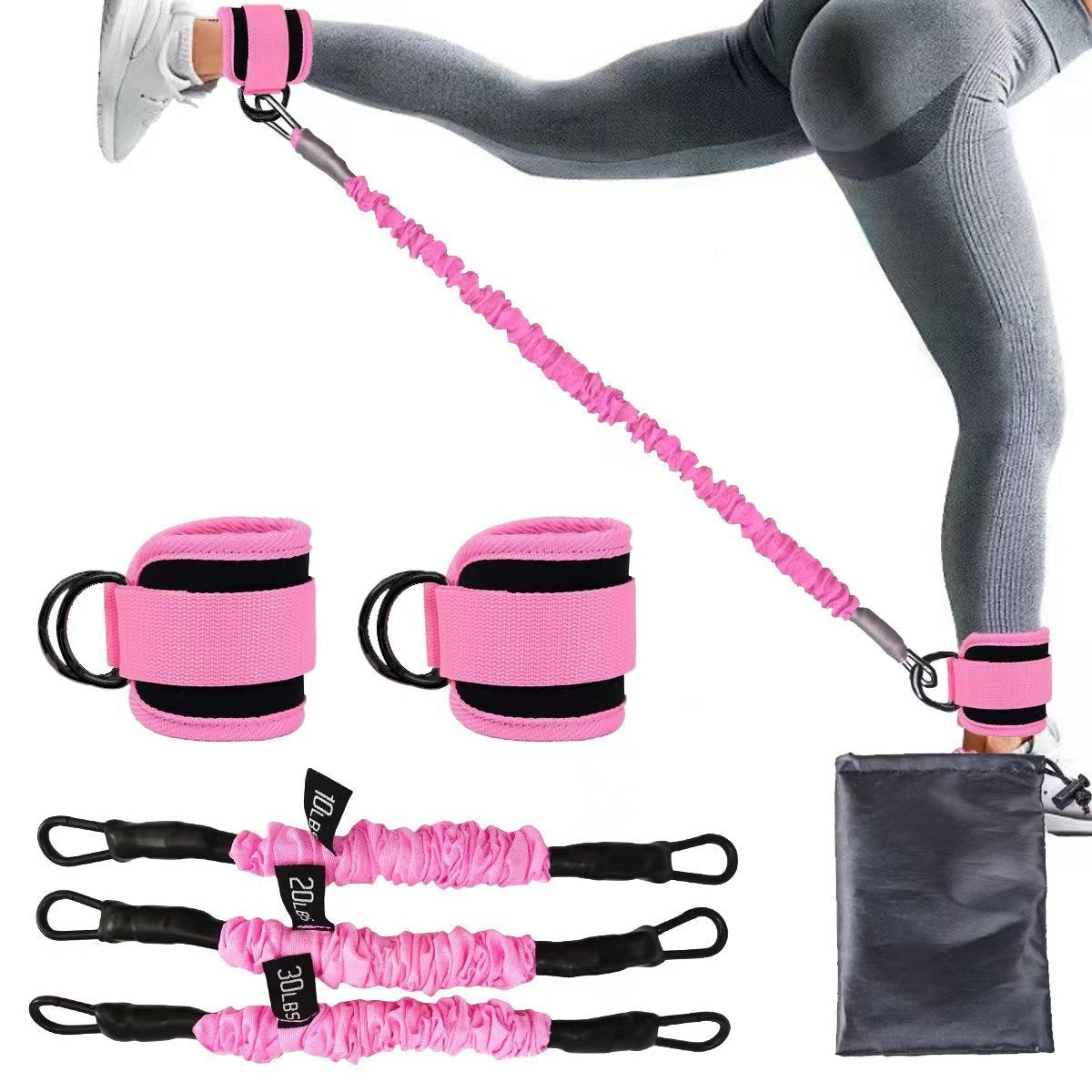 Ankle Strap Resistance Bands for Hip Leg Strength Training