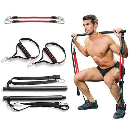 Pilates Bar Kit With Resistance Bands – Home Gym Fitness